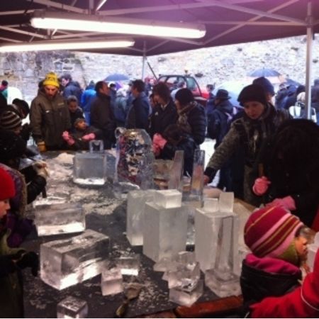 Atelier de sculpture sur glace