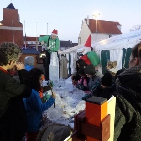 Atelier de sculpture sur glace