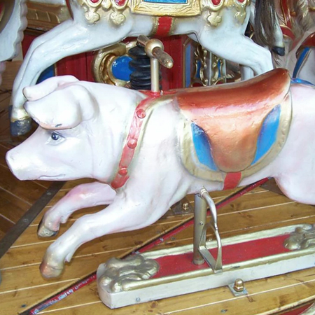 Manège carrousel en bois